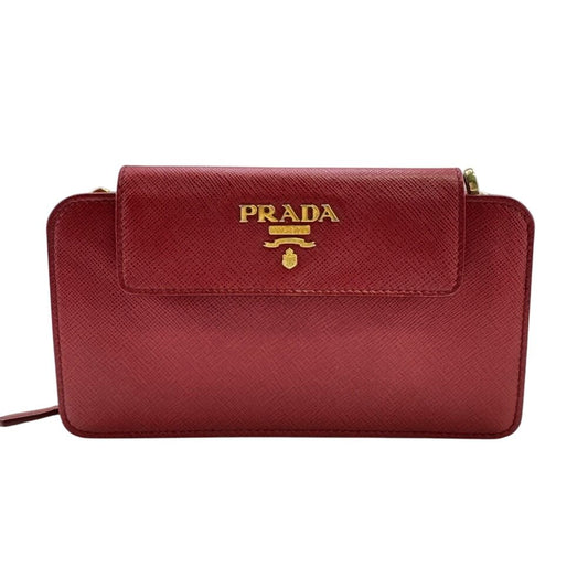 Prada Chain Wallet Chain Red Ladies