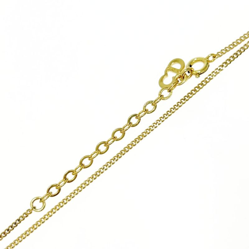Christian Dior GP Rhinestone CD Logo Necklace Gold 513829 Necklace