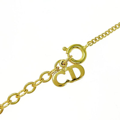 Christian Dior GP Rhinestone CD Logo Necklace Gold 513829 Necklace