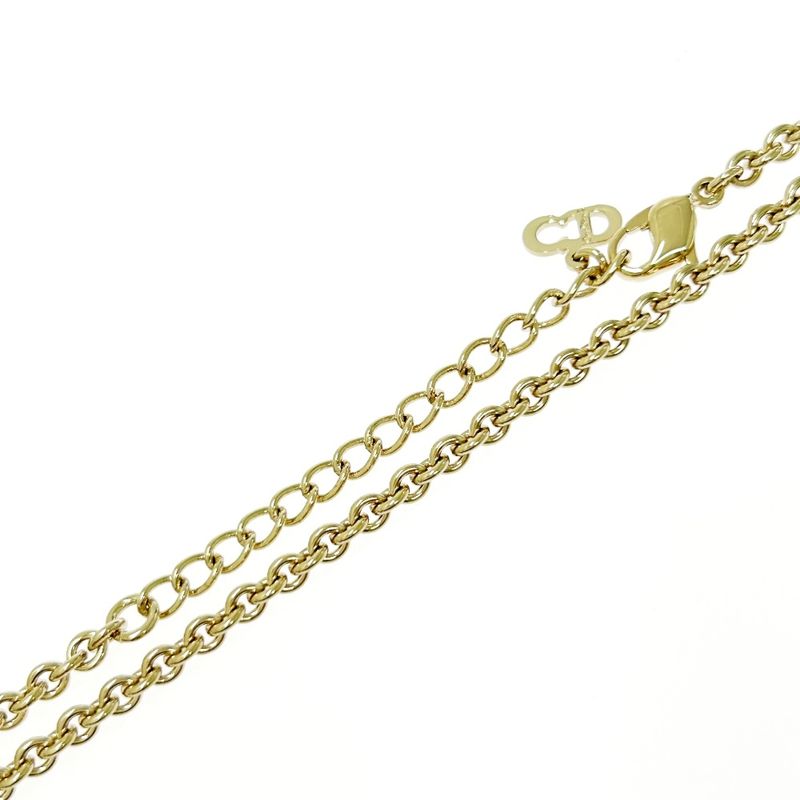 Christian Dior GP DIOR Logo Necklace Women's Gold 521863 Necklace