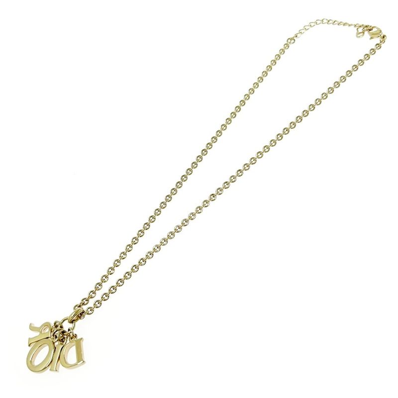 Christian Dior GP DIOR Logo Necklace Women's Gold 521863 Necklace