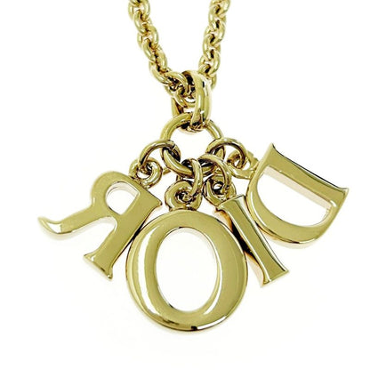 Christian Dior GP DIOR Logo Necklace Women's Gold 521863 Necklace