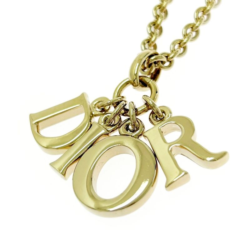 Christian Dior GP DIOR Logo Necklace Women's Gold 521863 Necklace