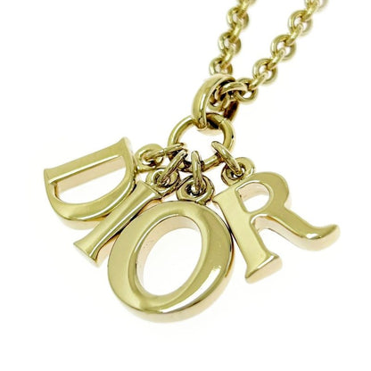 Christian Dior GP DIOR Logo Necklace Women's Gold 521863 Necklace
