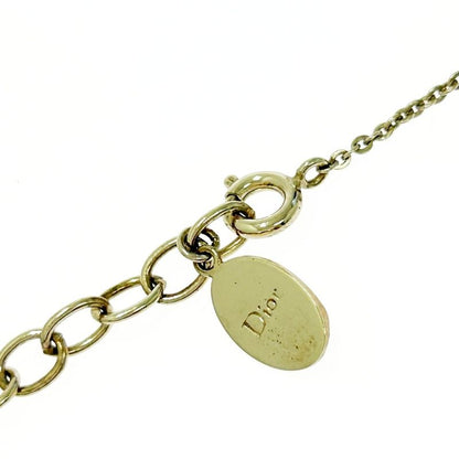 Christian Dior GP Stone Fake Pearl TELL ME DIOR Gemini Necklace Gold 517079