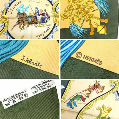 Sale Hermes Scarf Kare90 Plumes Et Grelots Feathers and Bells Aq7991