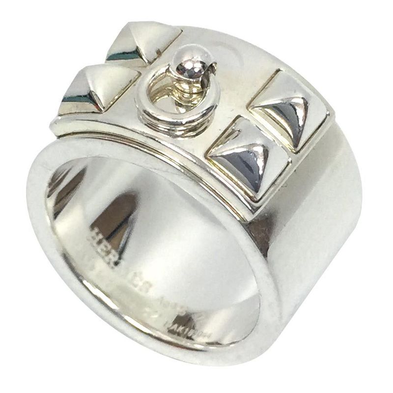 Hermes Corriedo Chien GM 52 Size Ring Silver 925 Aq8016