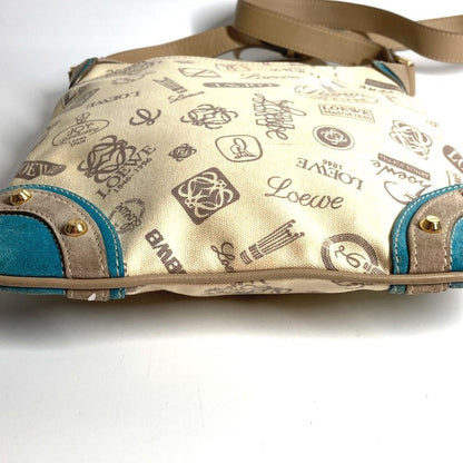 Loewe Shoulder Bag 160th Anniversary Logo Leather/Canvas Beige
