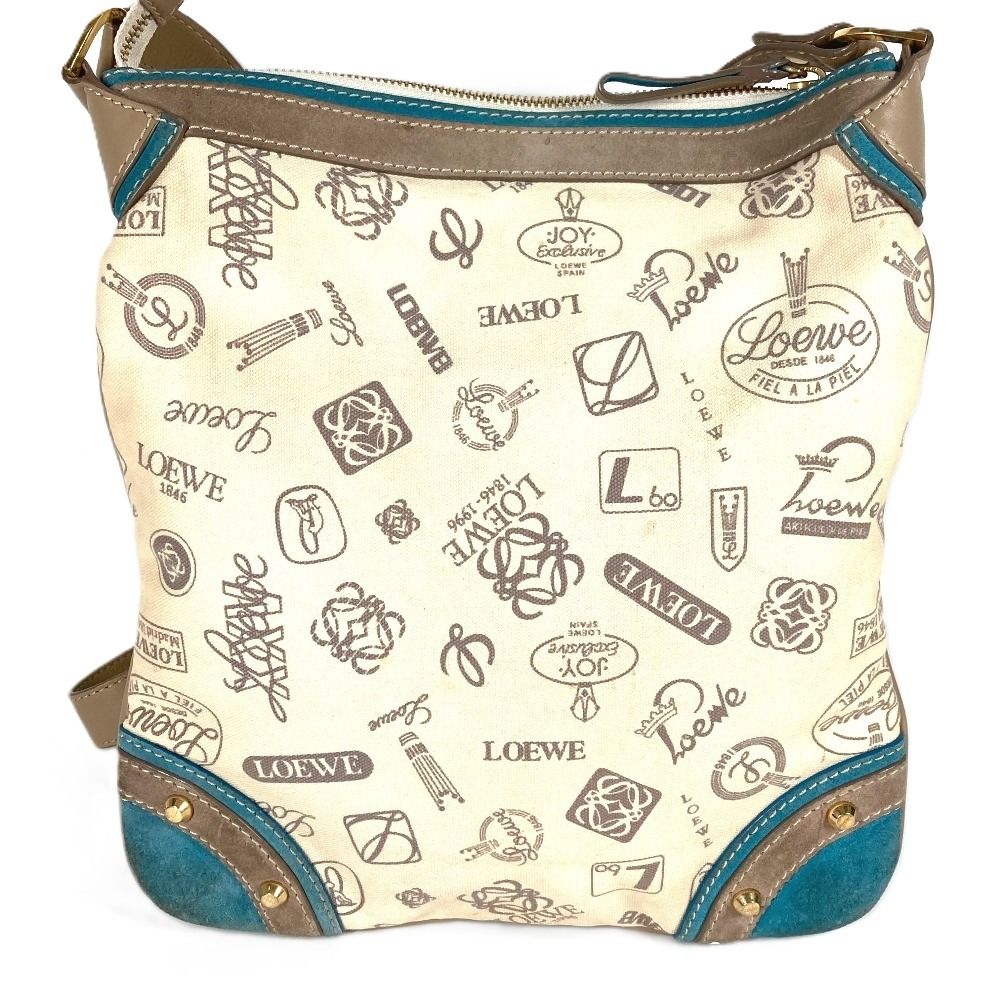Loewe Shoulder Bag 160th Anniversary Logo Leather/Canvas Beige