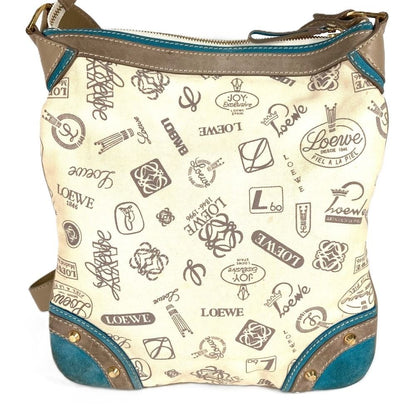 Loewe Shoulder Bag 160th Anniversary Logo Leather/Canvas Beige