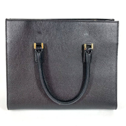 Versace Handbag Virtus Logo V Logo Greca Leather Black