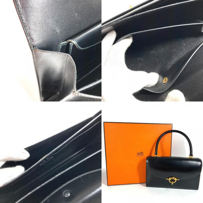 Hermes Handbag Cordelier Leather Black