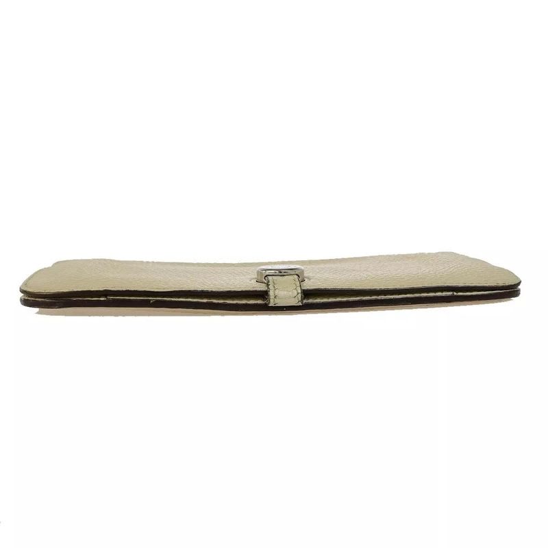 Hermes Hermes Dogon GM Togo Beige Silver Hardware Long Wallet