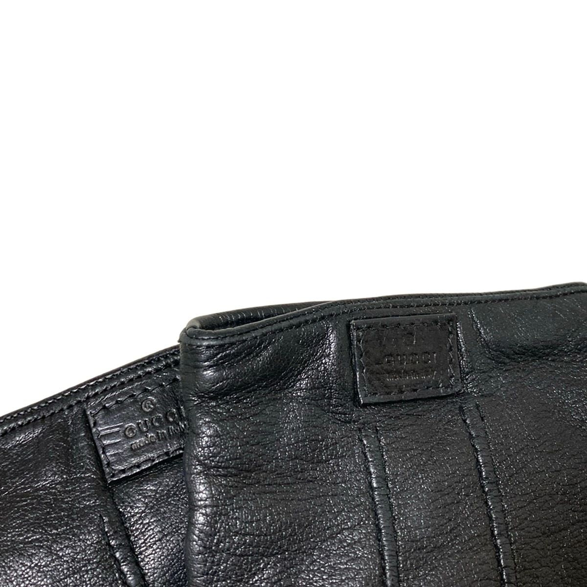 GUCCI Women's Gloves - Black Leather