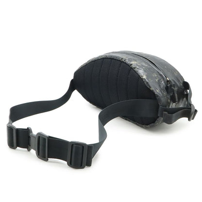 CHANEL Sports Line Coco Mark Waist Pouch Waist Bag Body Bag Rubber Suede Black