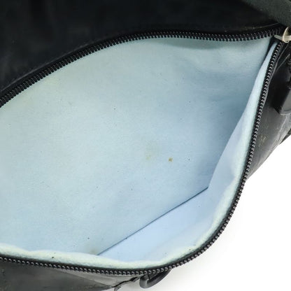 CHANEL Sports Line Coco Mark Waist Pouch Waist Bag Body Bag Rubber Suede Black