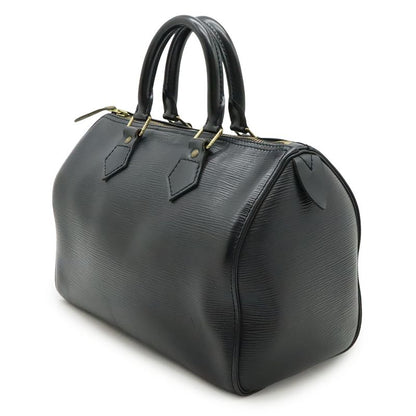 LOUIS VUITTON Epi Speedy 25 Handbag Mini Boston Bag Leather Noir Black Black