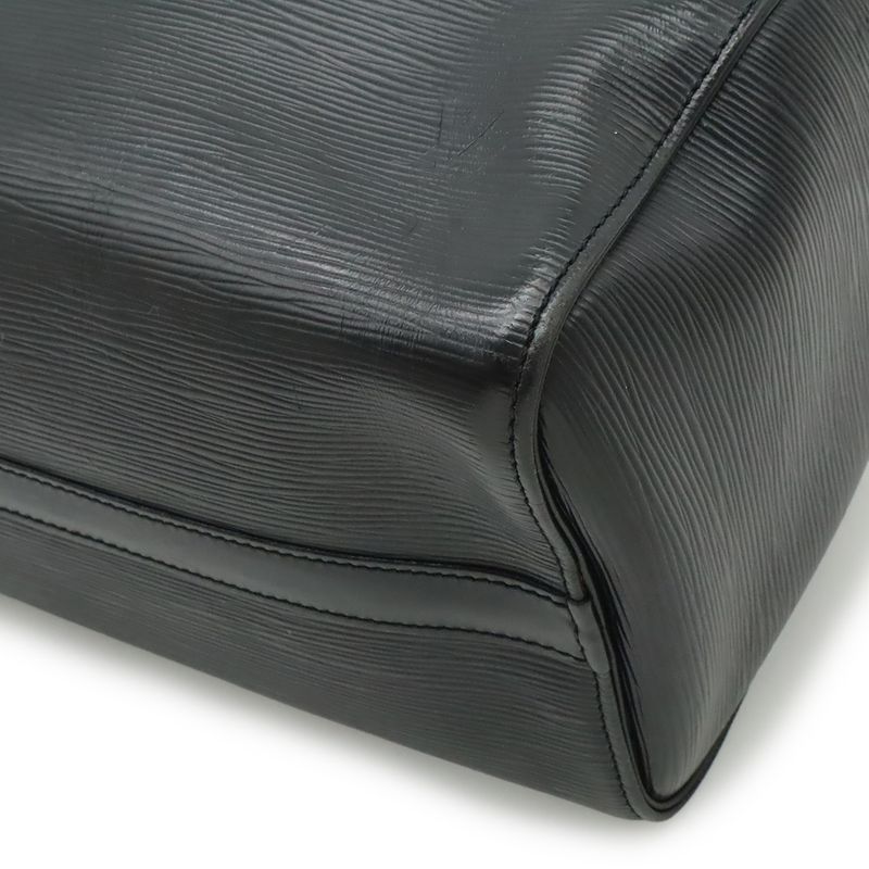 LOUIS VUITTON Epi Speedy 25 Handbag Mini Boston Bag Leather Noir Black Black