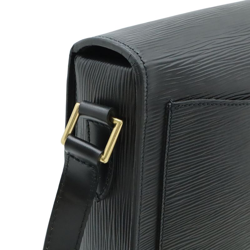 LOUIS VUITTON Epi Sun Crew Shoulder Bag Pochette Crossbody Leather Noir Black