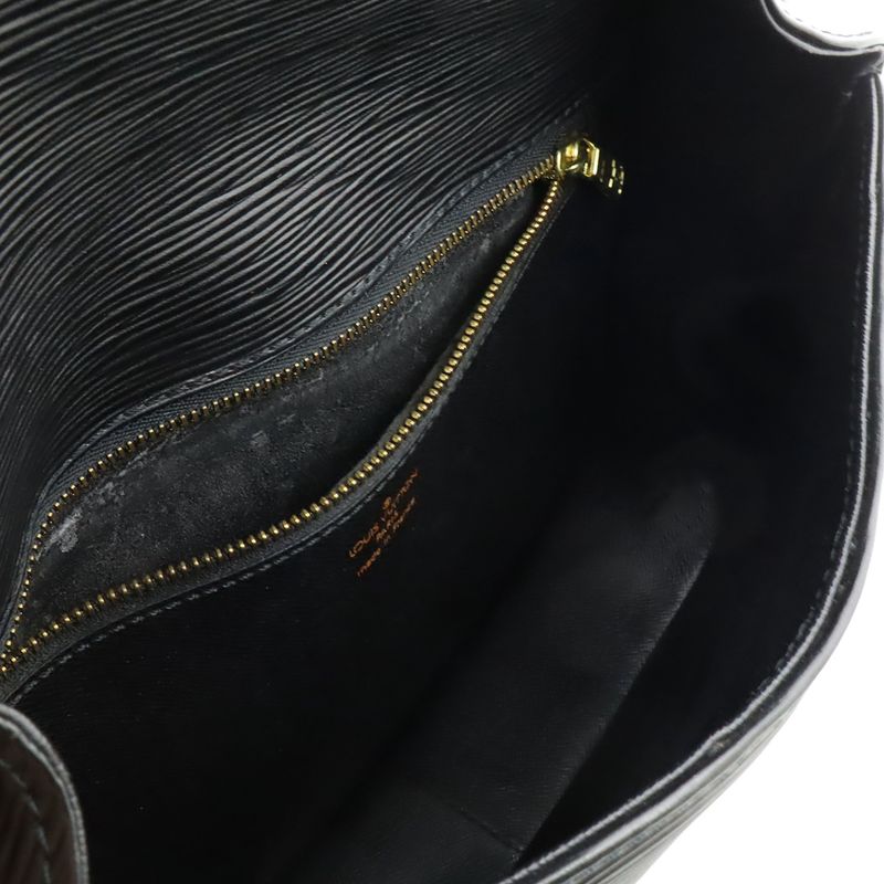 LOUIS VUITTON Epi Sun Crew Shoulder Bag Pochette Crossbody Leather Noir Black