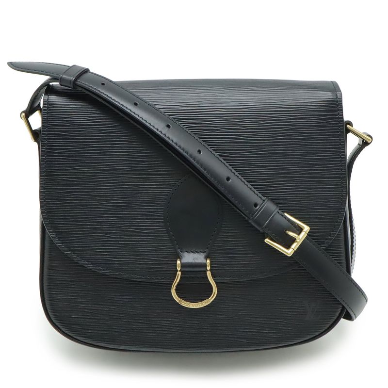LOUIS VUITTON Epi Sun Crew Shoulder Bag Pochette Crossbody Leather Noir Black