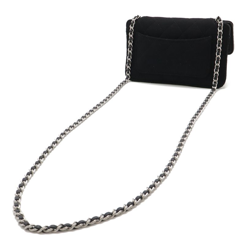 CHANEL Matelasse Cocomark Eco Bag Folding Tote Bag Chain Shoulder Cotton Jersey