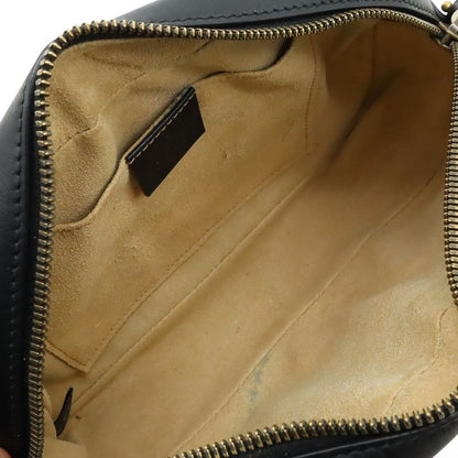 GUCCI GGMarmont Shoulder Bag Pochette Chain Bag Crossbody Quilted Leather Black