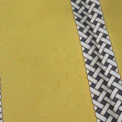 Gucci Reversible Silk Shawl Jackie Horse Harness Double Face Yellow Black