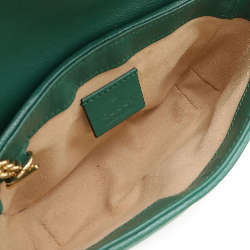 GUCCI GGMarmont Super Mini Bag Chain Shoulder Bag Pochette 2WAY Clutch Bag