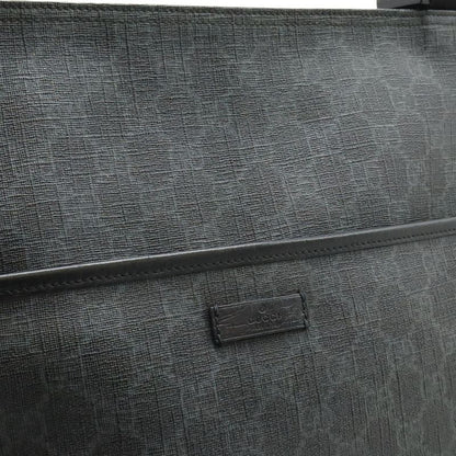 GUCCI GG Supreme GG Plus Shoulder Bag Crossbody PVC Leather Black Gray 162904