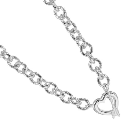 Tiffany & Co Heart Arrow Toggle Chain Vintage Silver 925 Women's