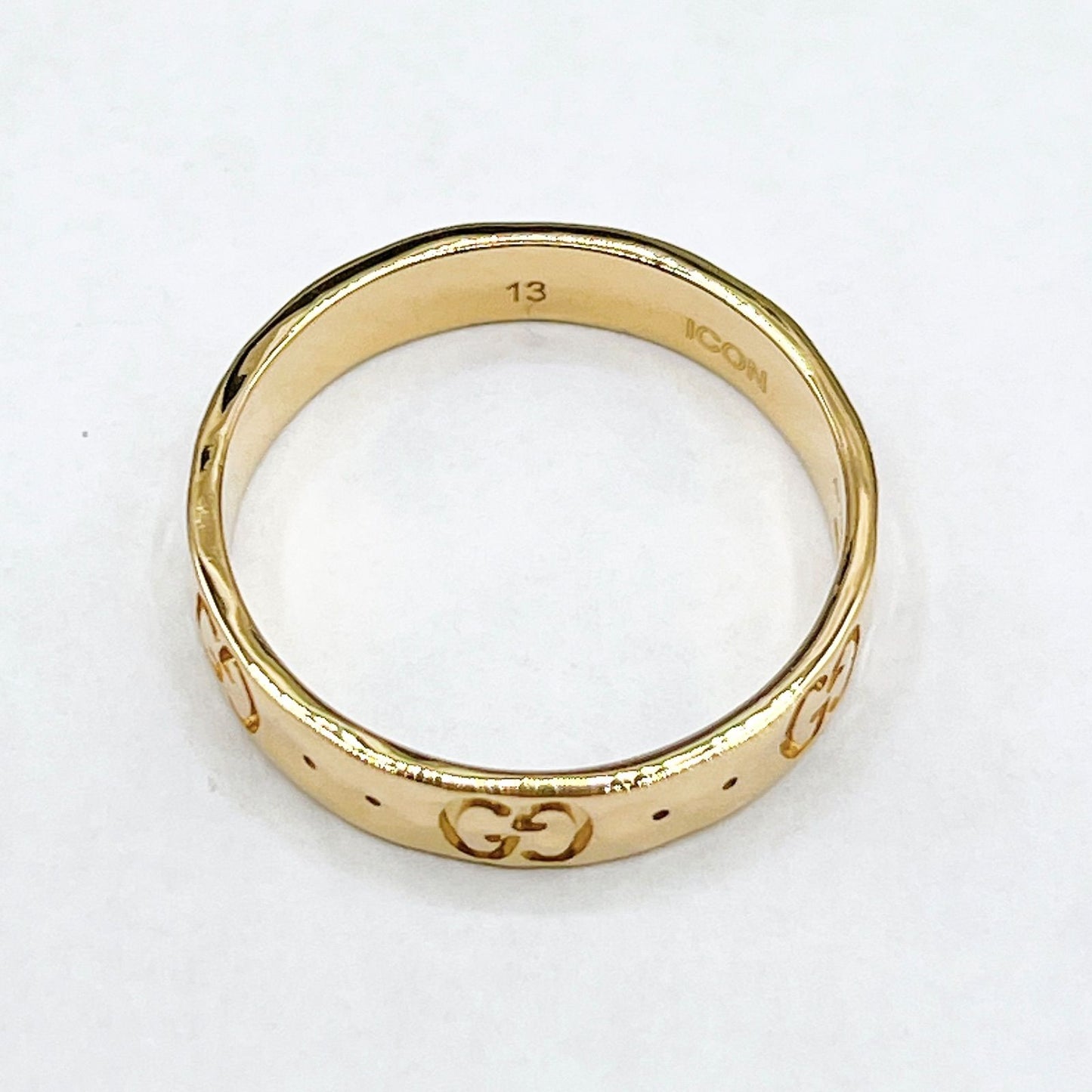 Gucci Icon Yellow Gold Ring 13 Approx 12.5 Y