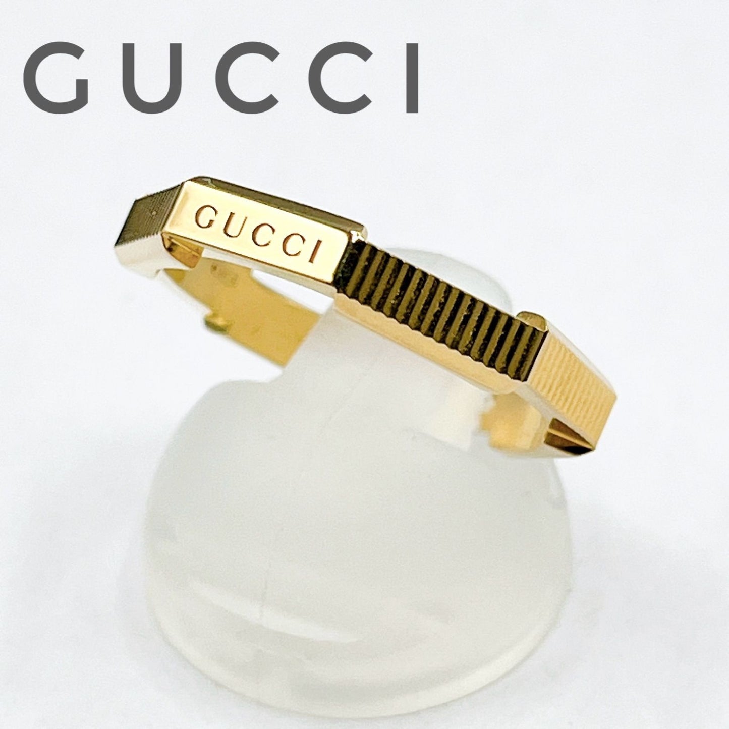 Gucci Link to Love Yellow Gold Ring 19 Approx 18 Y