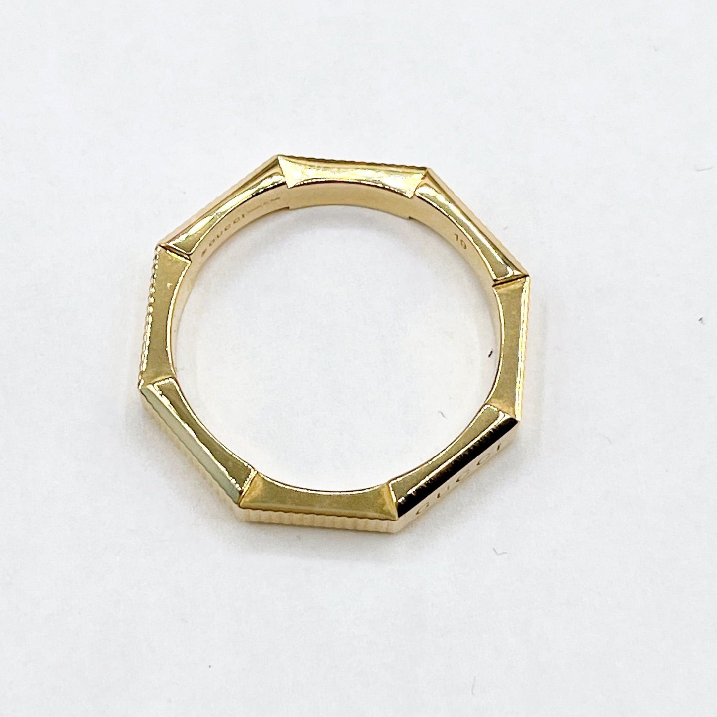 Gucci Link to Love Yellow Gold Ring 19 Approx 18 Y