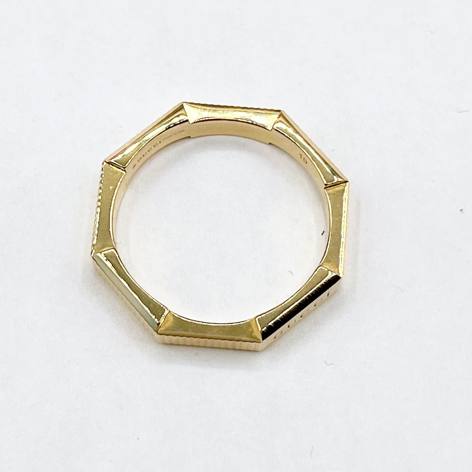 Gucci Link to Love Yellow Gold Ring 19 Approx 18 Y