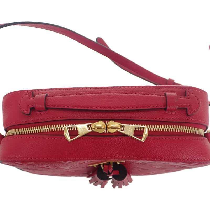Louis Vuitton Saintonge Shoulder Bag Monogram Empreinte Red Scarlet