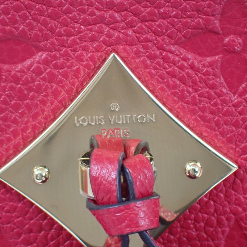 Louis Vuitton Saintonge Shoulder Bag Monogram Empreinte Red Scarlet