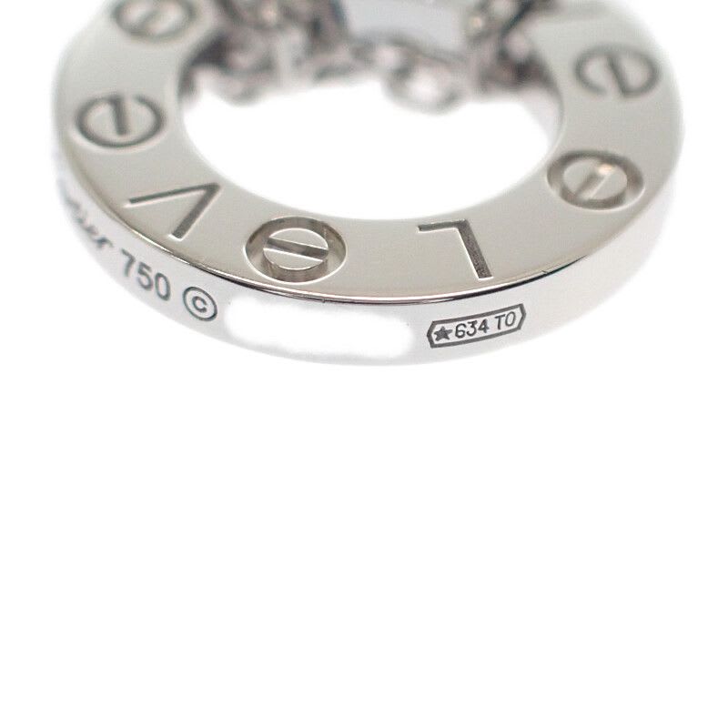 Cartier Love Circle Necklace 18Kwhite Gold Diamond Ladies
