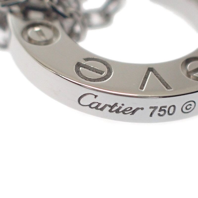 Cartier Love Circle Necklace 18Kwhite Gold Diamond Ladies