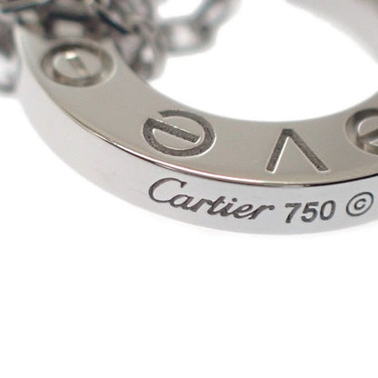 Cartier Love Circle Necklace 18Kwhite Gold Diamond Ladies