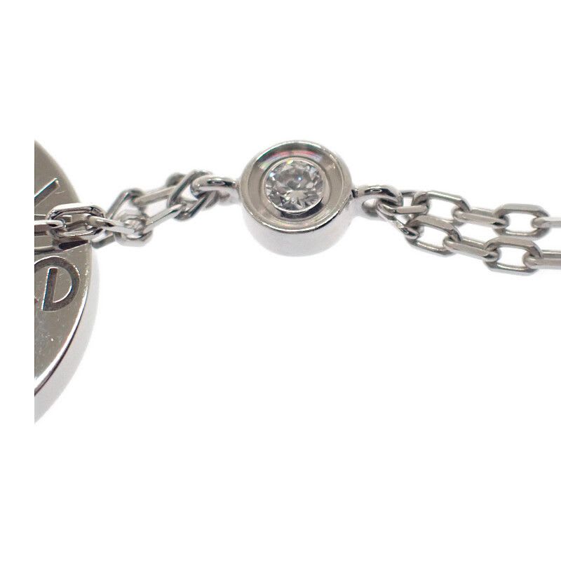 Cartier Love Circle Necklace 18Kwhite Gold Diamond Ladies