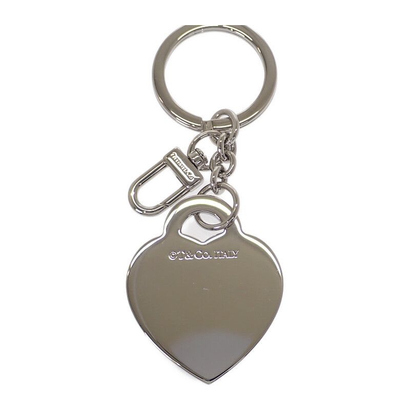 Tiffany & Co Leather Inlaid Heart Tag Key Ring Holder