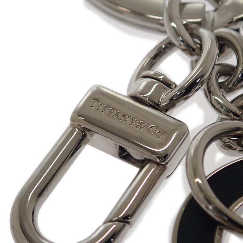 Tiffany & Co Leather Inlaid Heart Tag Key Ring Holder