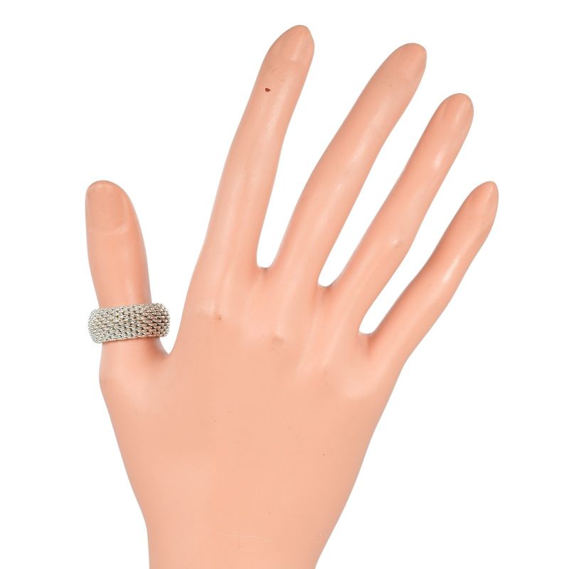 Tiffany & Co Somerset Mesh Silver 925 Size 13.5 Unisex G