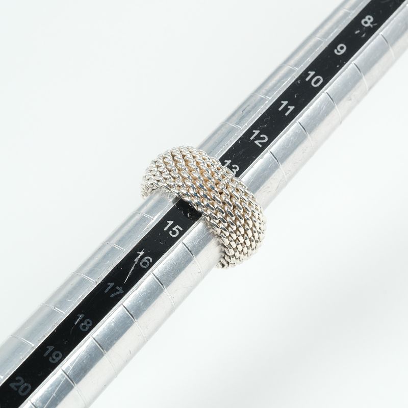 Tiffany & Co Somerset Mesh Silver 925 Size 13.5 Unisex G