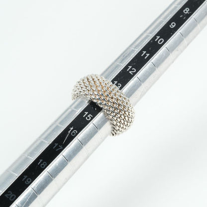 Tiffany & Co Somerset Mesh Silver 925 Size 13.5 Unisex G