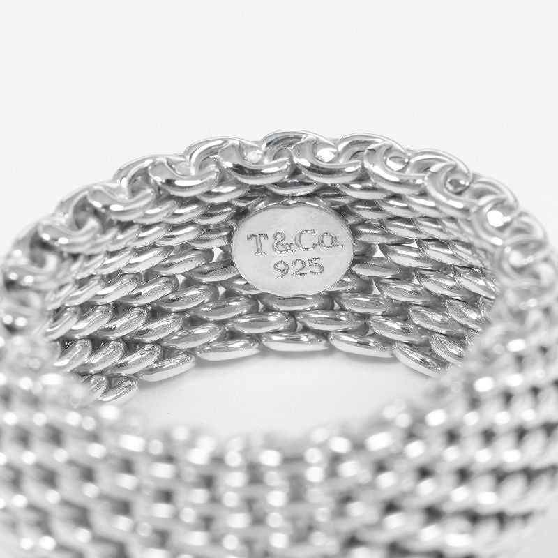 Tiffany & Co Somerset Mesh Silver 925 Size 13.5 Unisex G