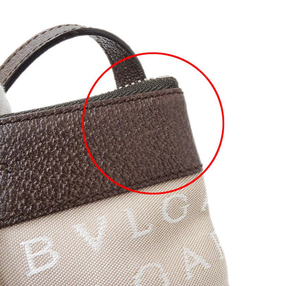 Bvlgari Bag Women'S Brand Shoulder Bag Logomania Canvas Beige Shoulder Pouch