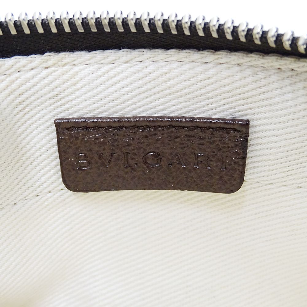 Bvlgari Bag Women'S Brand Shoulder Bag Logomania Canvas Beige Shoulder Pouch