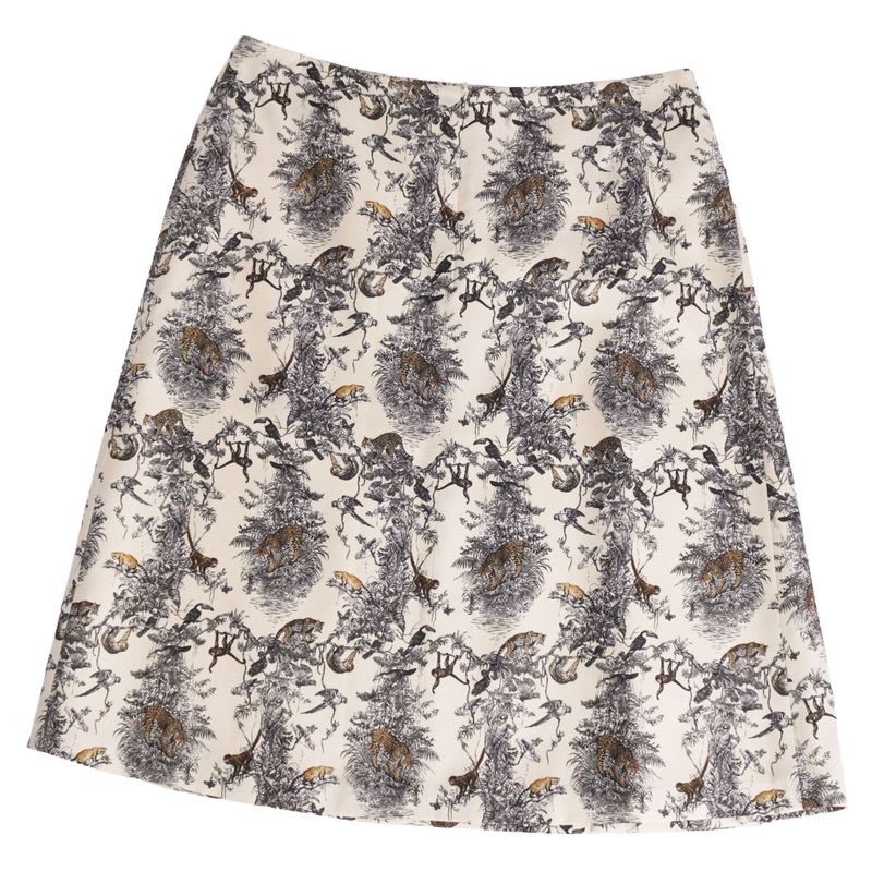 Hermes Skirt Long All-over Pattern Silk Bottoms